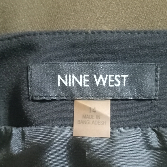 Y2K Bratz Mini Skirt Straight Preppy W 14 Black Brown Lined Full Front Zipper - Picture 3 of 12